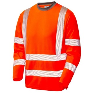 Leo Workwear T08-O Capstone EcoViz Coolviz Plus Hi Vis RIS-3279-TOM T-Shirt Orange